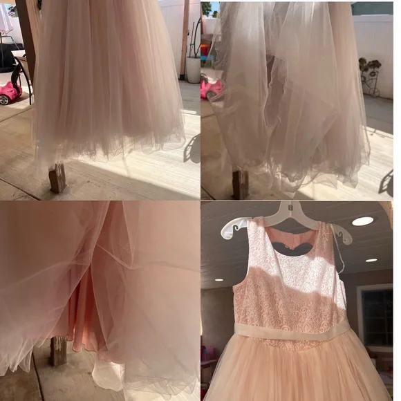 As-Is‎ Ball Gown Flower Girl Dress with Cutout SIZE 12